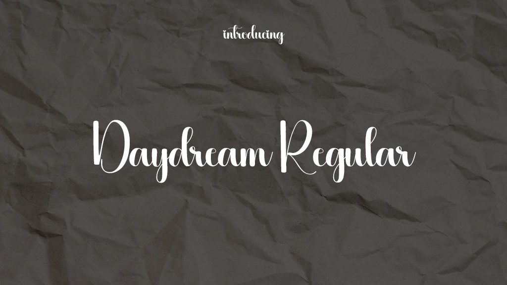 Daydream Regular 字体样本图像  1