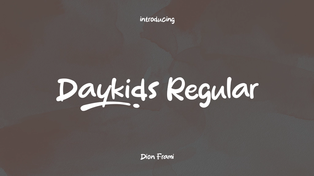 Daykids Regular Images d’exemples de polices  1