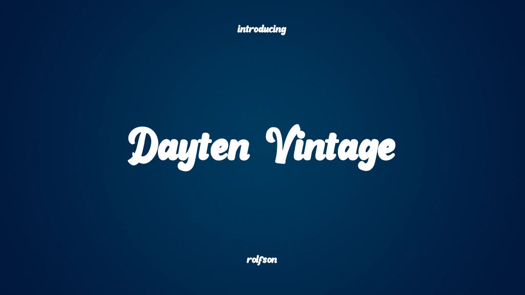 Dayten Vintage Personal Use Beispielbilder für Schriftarten  1