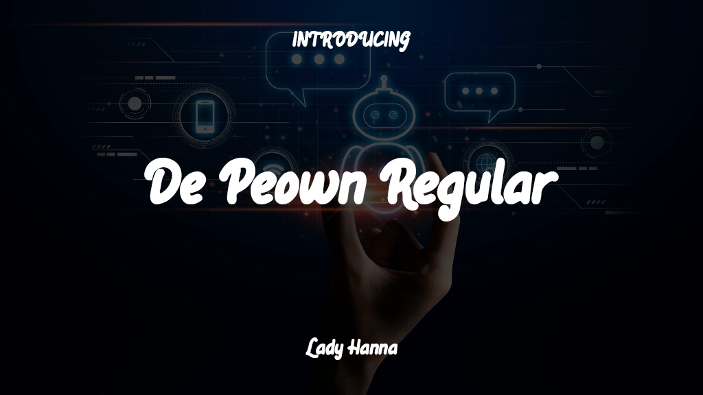 De Peown Regular Font Sample Images  1