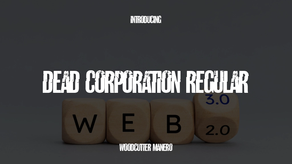 Dead Corporation Regular Font Sample Images  1