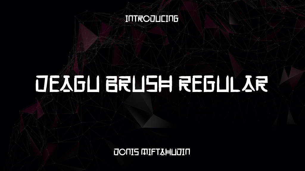 Deagu Brush Personal Use Regular Font Sample Images  1