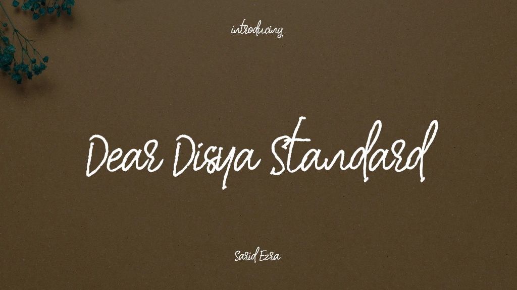 Dear Disya Standard Font Sample Images  1