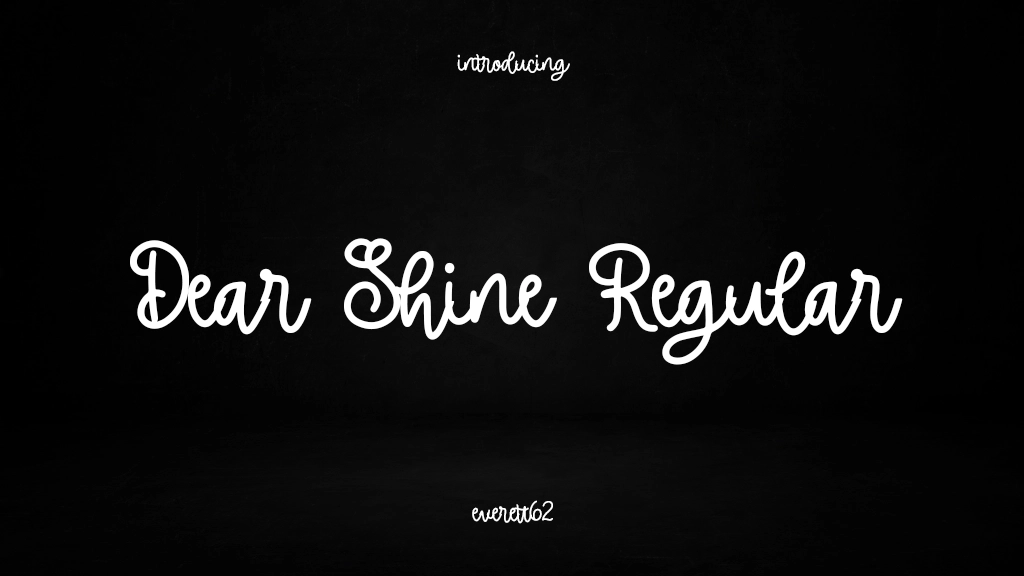 Dear Shine Regular Font Sample Images  1