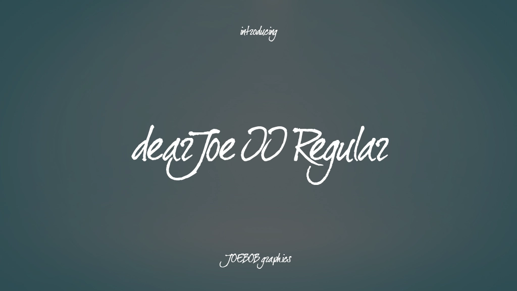 dearJoe II Regular Font Sample Images  1