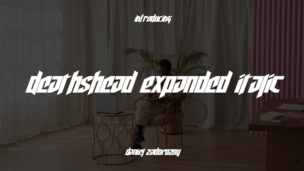 Deathshead Expanded Italic Expanded Italic Font Sample Images  1