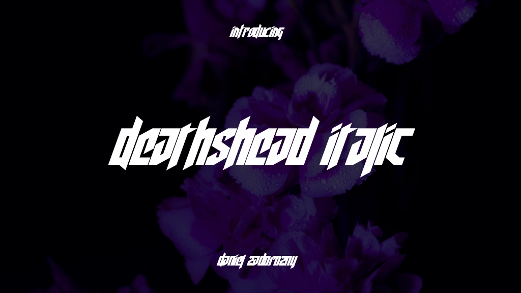 Deathshead Italic Font Sample Images  1