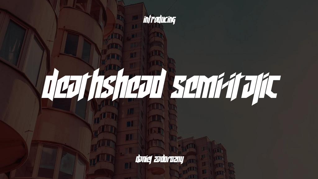 Deathshead Semi-Italic Semi-Italic Font Sample Images  1