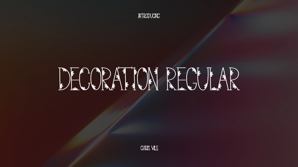 Decoration Regular Font Sample Images  1