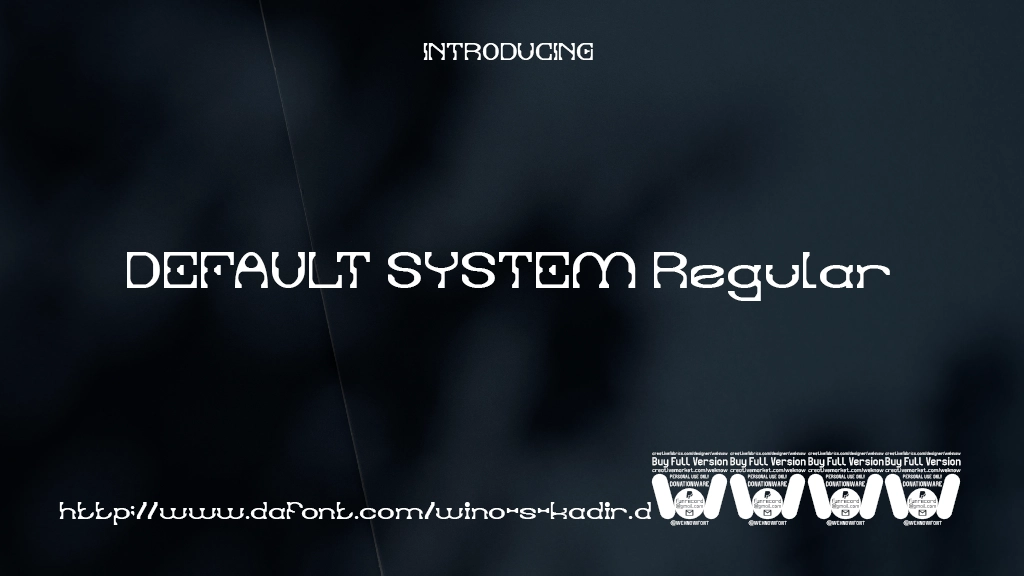 DEFAULT SYSTEM Regular 字体样本图像  1