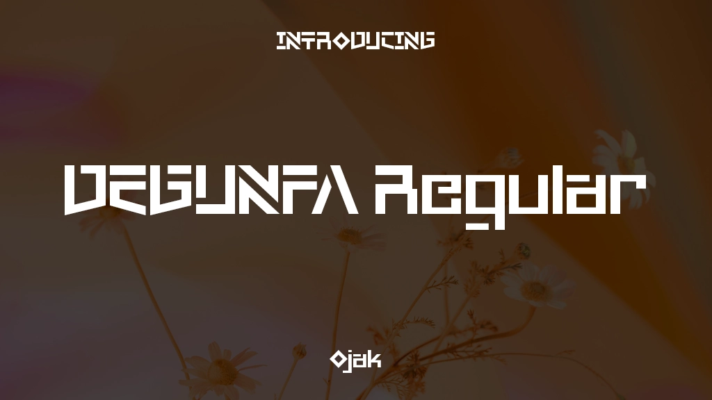 DEGUNFA Trial Regular Font Sample Images  1