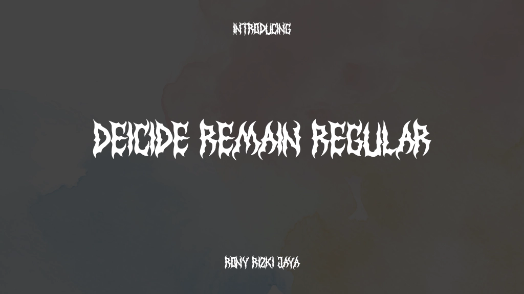 Deicide Remain Regular 글꼴 샘플 이미지  1