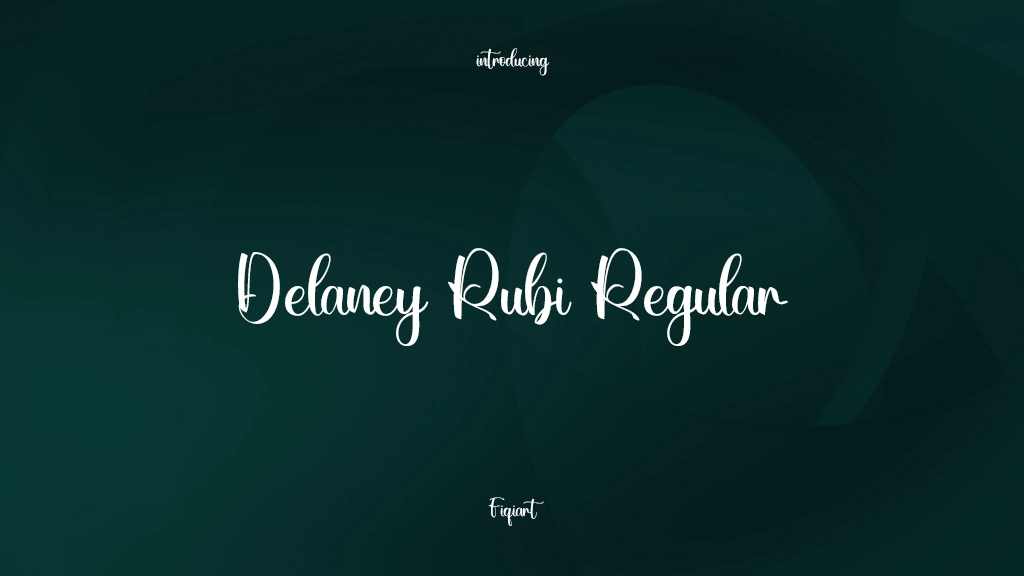 Delaney Rubi Regular Images d’exemples de polices  1