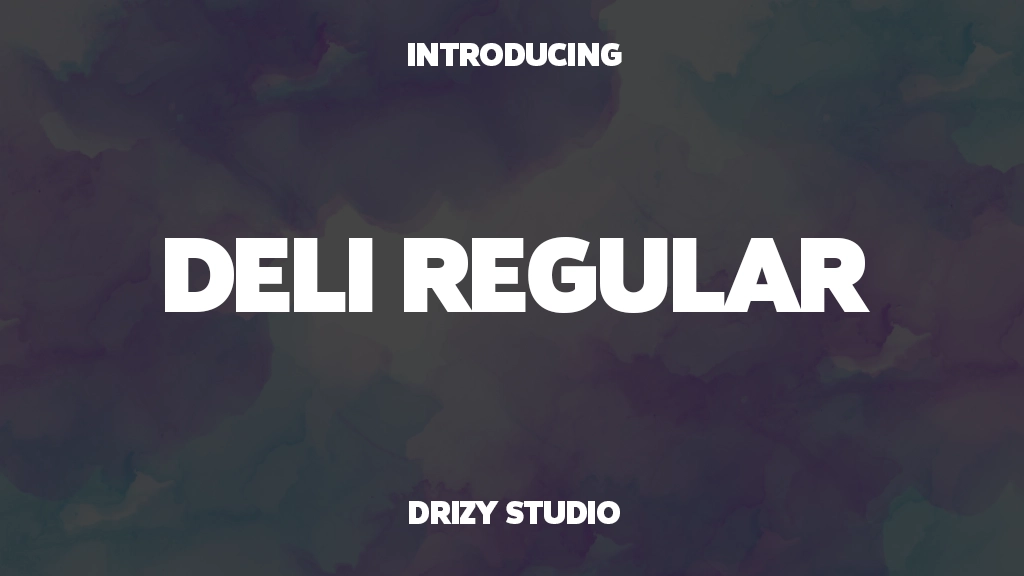 Deli Regular Font Sample Images  1