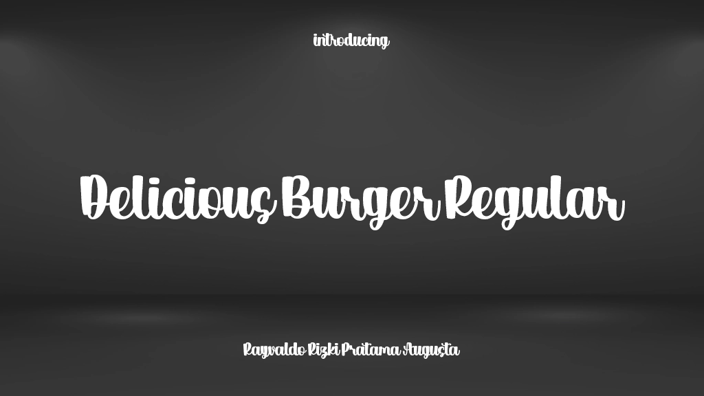 Delicious Burger Regular Beispielbilder für Schriftarten  1