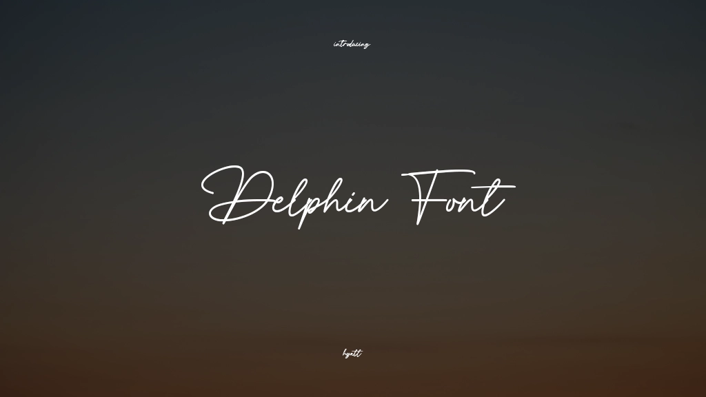 Delphin Font Imagens de amostra de fonte  1