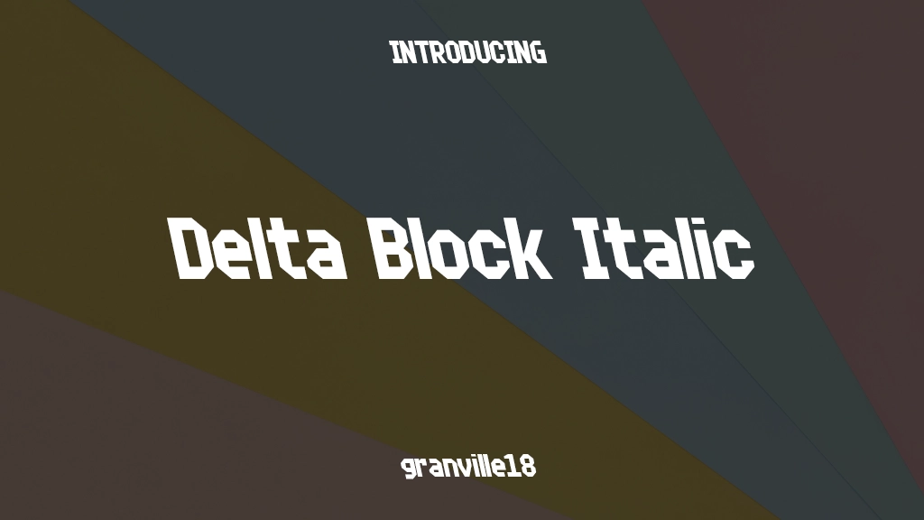 Delta Block Italic Font Sample Images  1