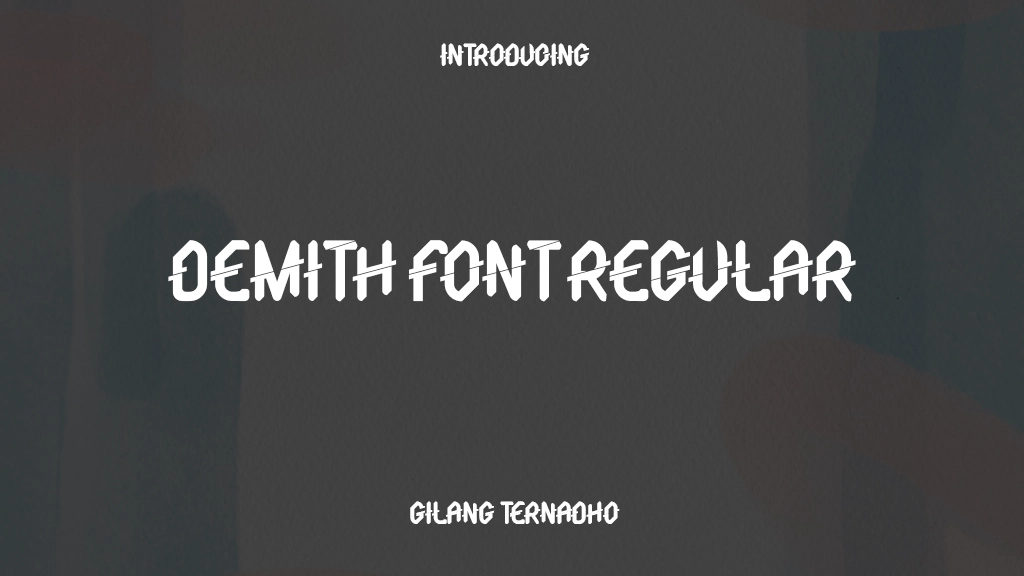 DEMITH FONT Regular 글꼴 샘플 이미지  1