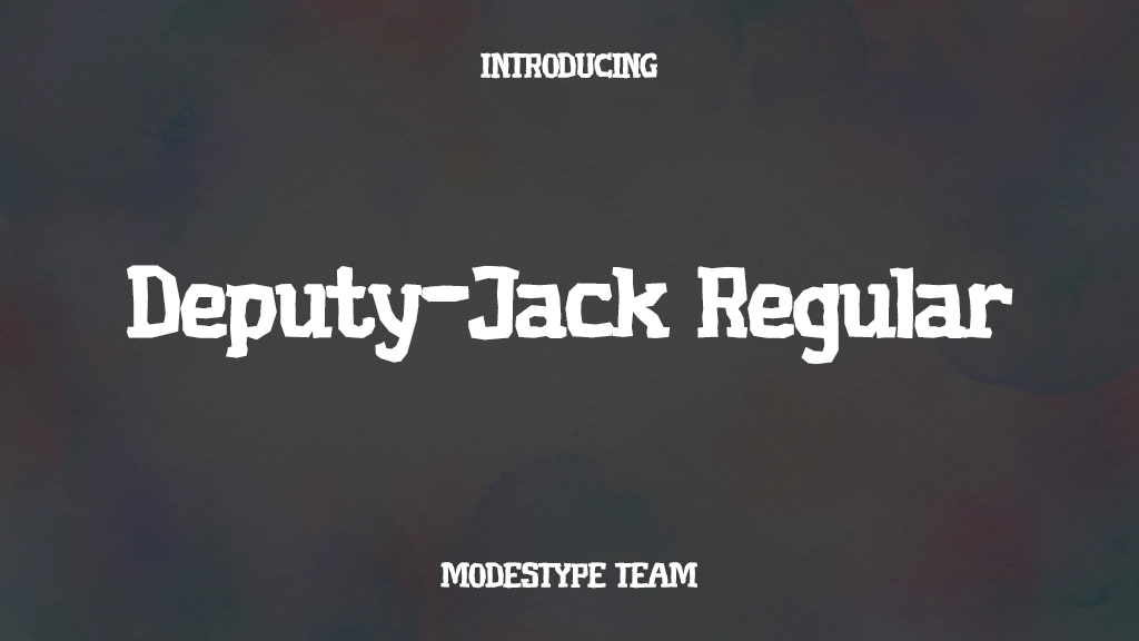 Deputy-Jack Regular Images d’exemples de polices  1