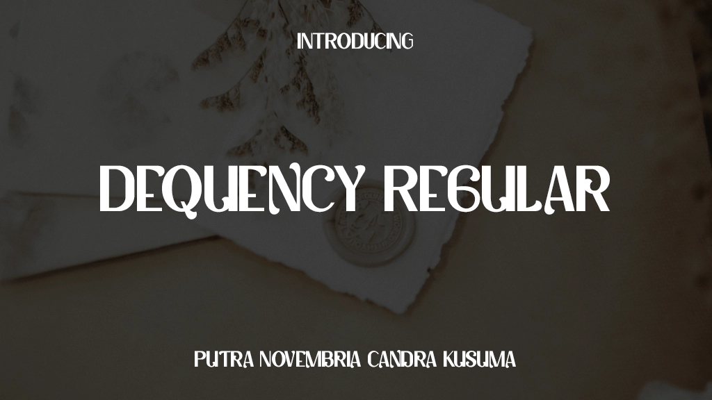 Dequency Regular Font Sample Images  1