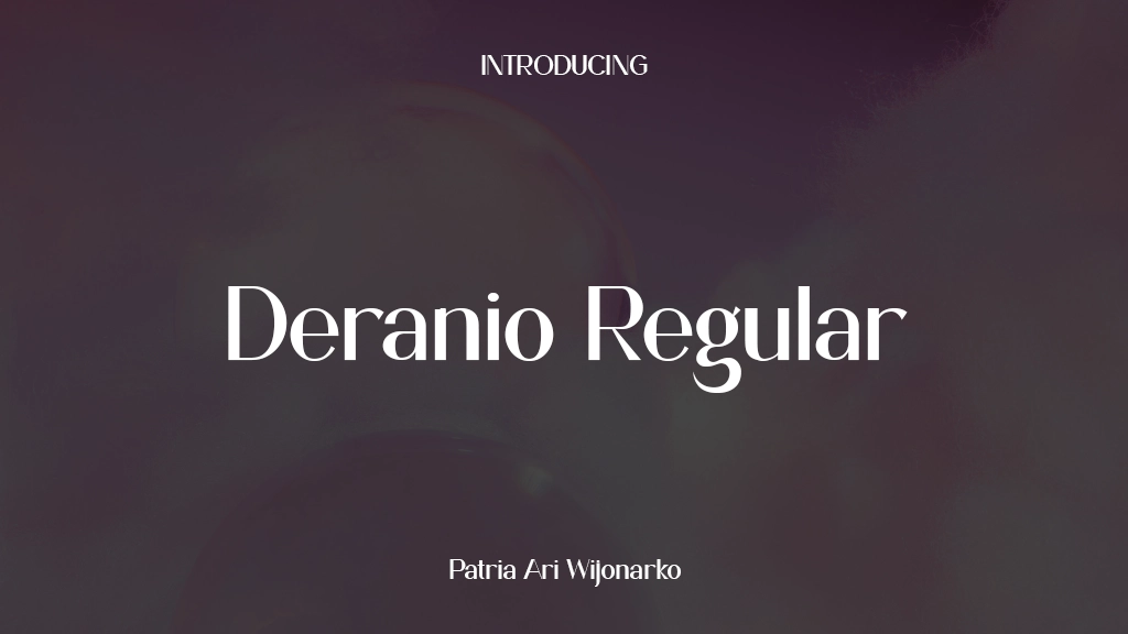 Deranio Regular Font Sample Images  1