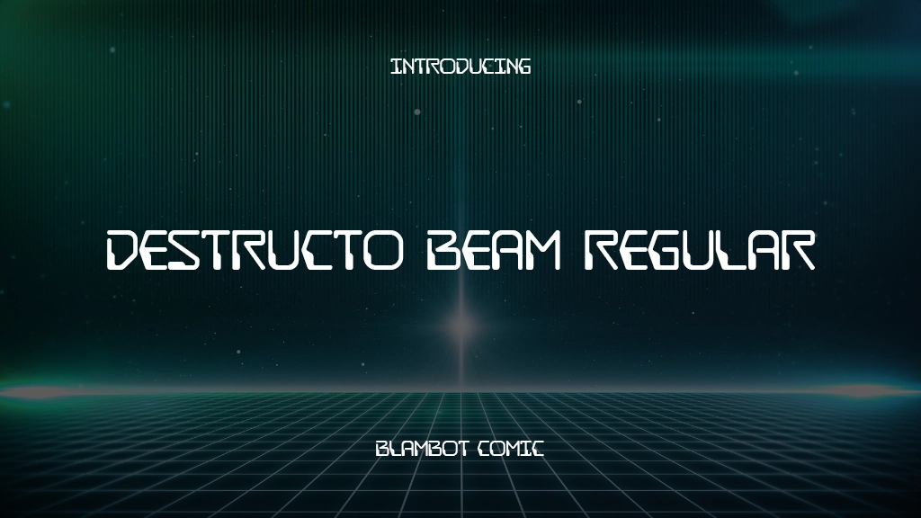 Destructo Beam Regular Font Sample Images  1