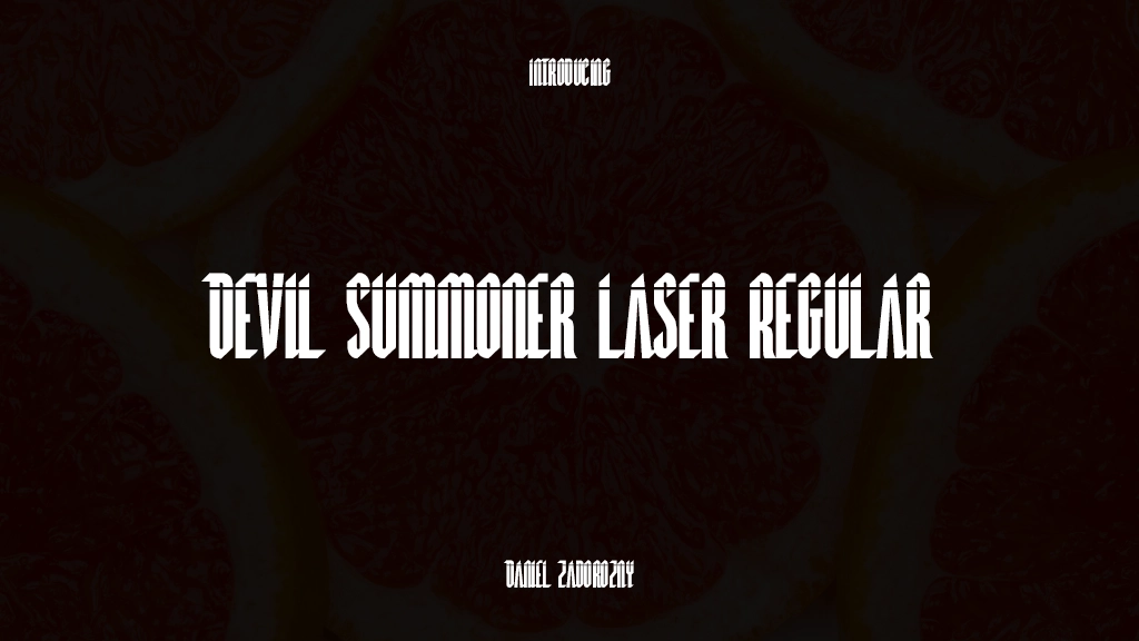 Devil Summoner Laser Regular Font Sample Images  1