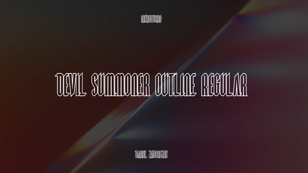 Devil Summoner Outline Regular Font Sample Images  1