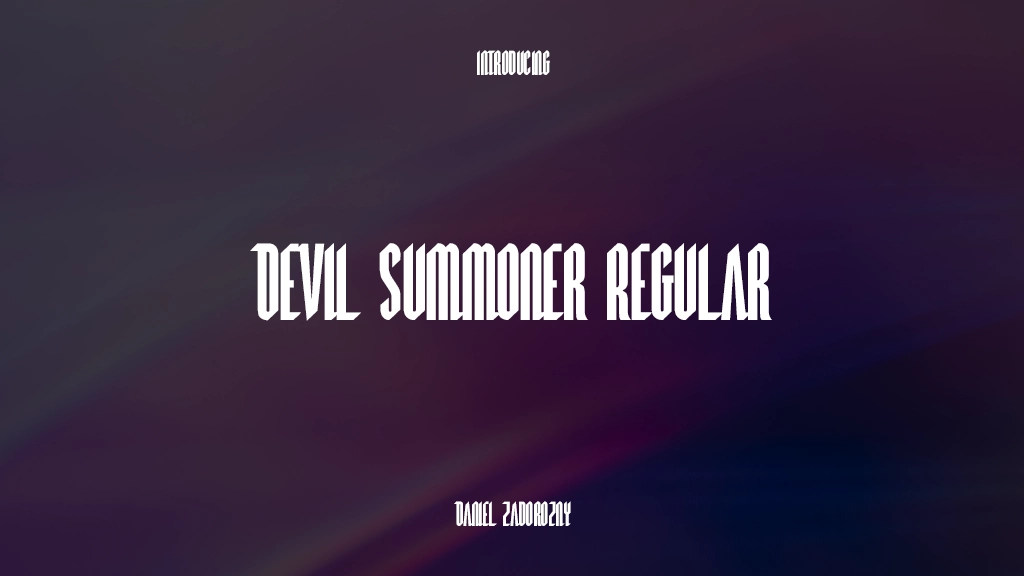 Devil Summoner Regular Font Sample Images  1