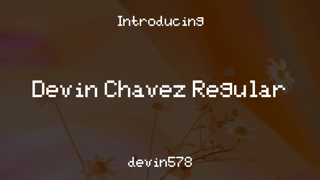 Devin Chavez Font Regular 글꼴 샘플 이미지  1