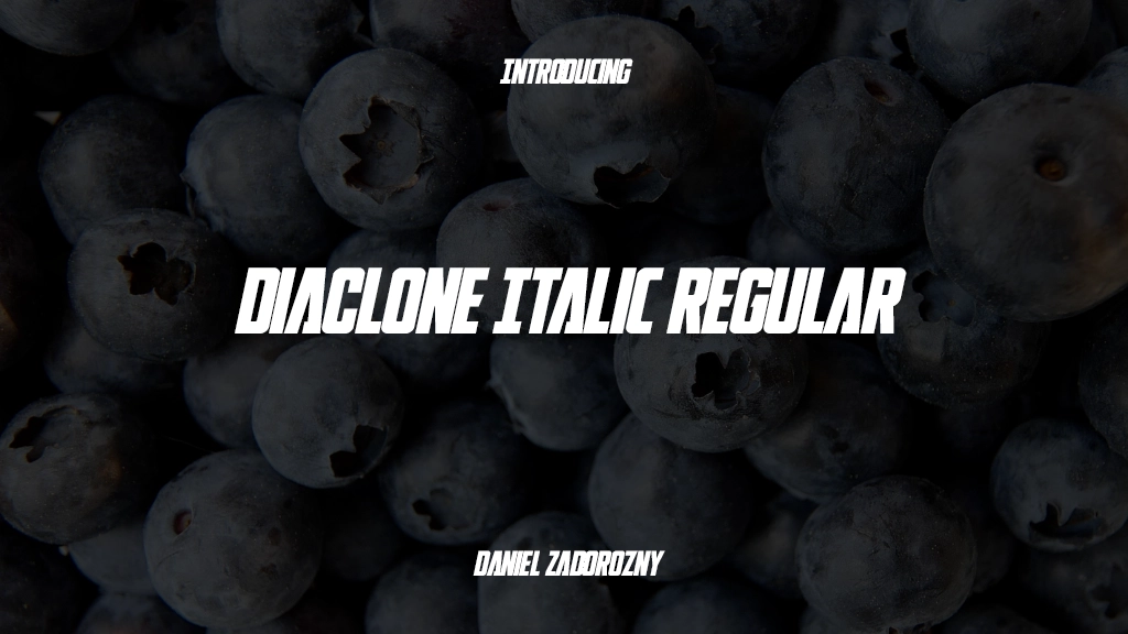 DiaClone Italic Regular Font Sample Images  1