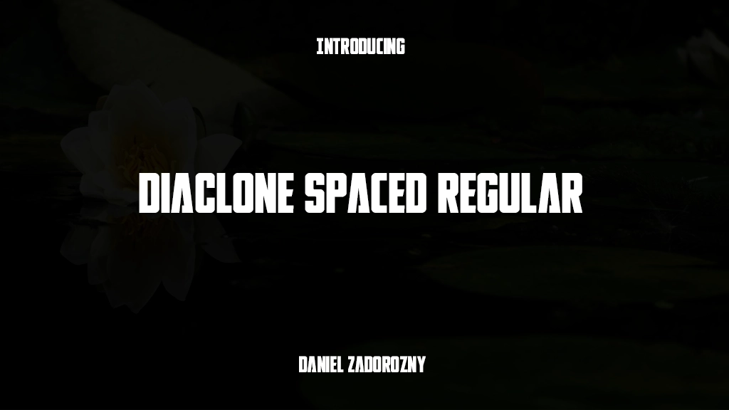 DiaClone Spaced Regular Font Sample Images  1