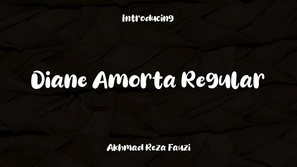 Diane Amorta Regular Font Sample Images  1