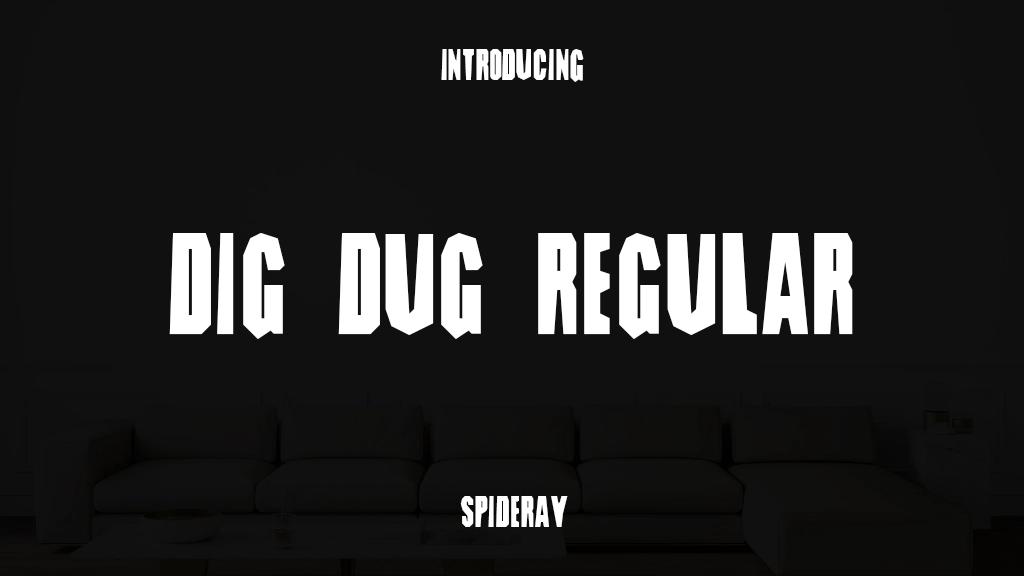 DIG DUG Regular Font Sample Images  1