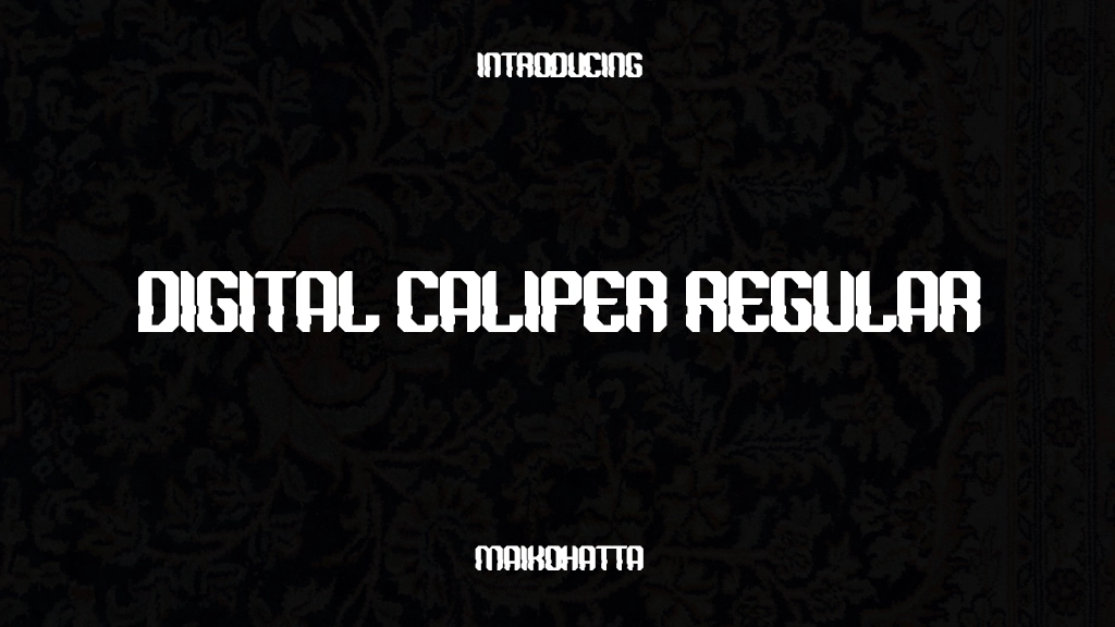 DIGITAL CALIPER Regular Font Sample Images  1