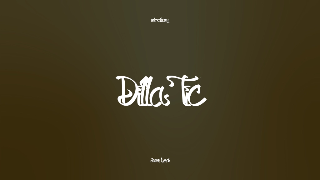 Dilla Tic 字体样本图像  1