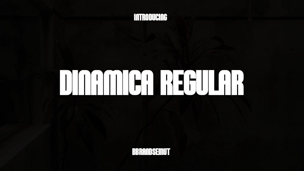 Dinamica Regular Font Sample Images  1