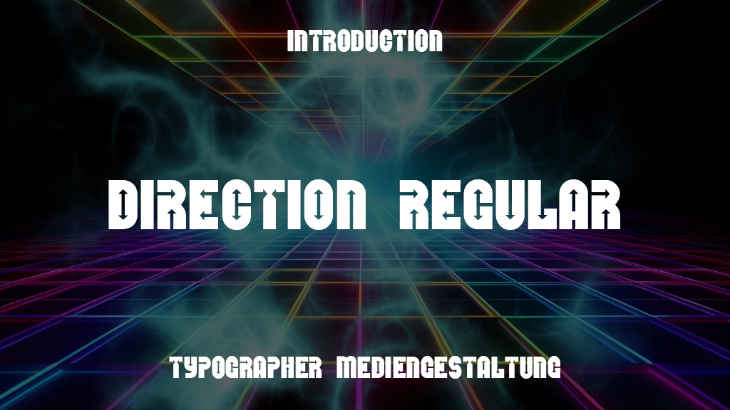 Direction Regular Font Sample Image 1