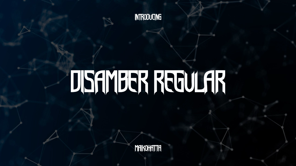 Disamber Regular Font Sample Images  1