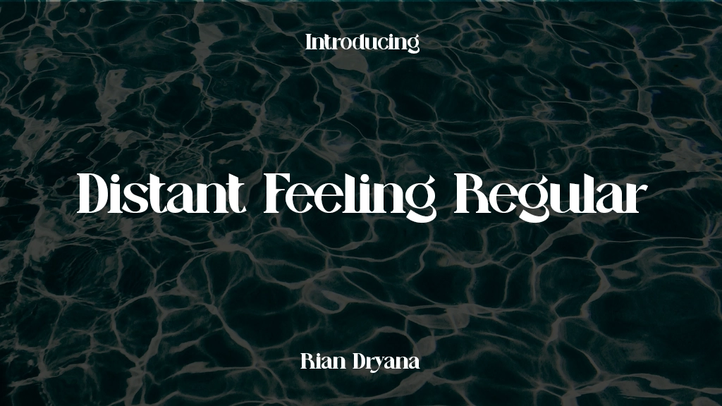 Distant Feeling Regular Font Sample Images  1