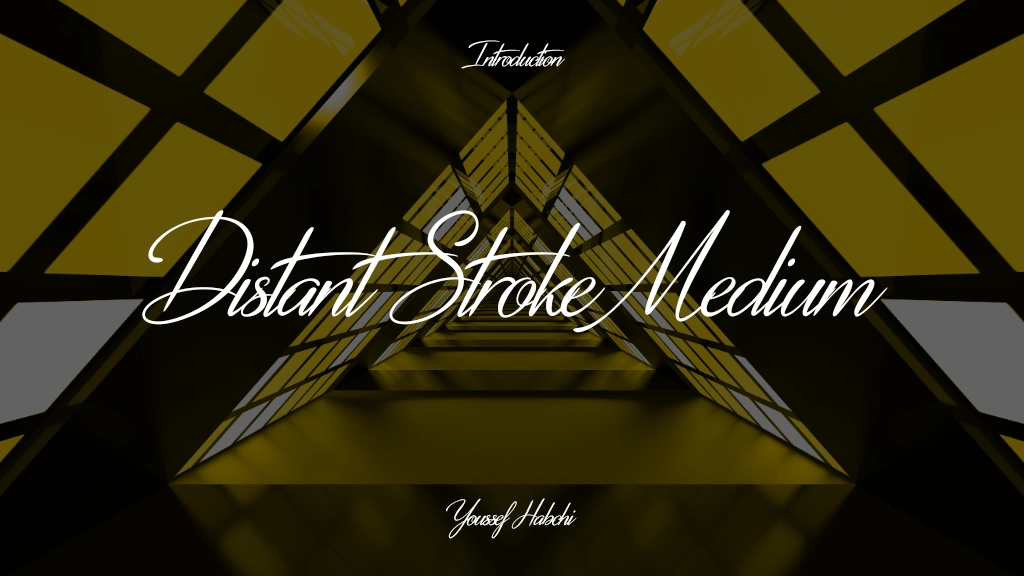 Distant Stroke Medium Font Sample Image 1