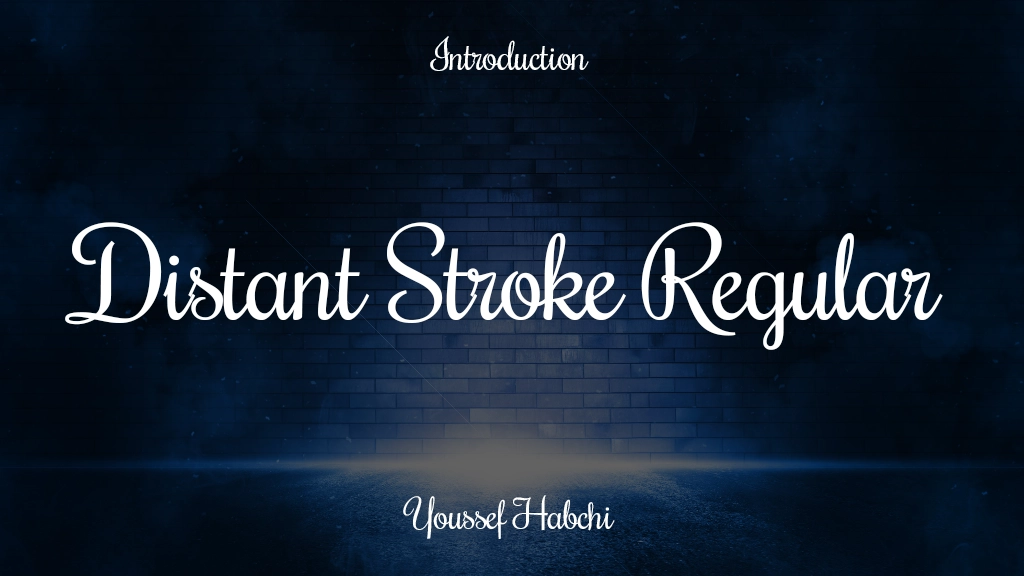 Distant Stroke Regular Font Sample Image 1