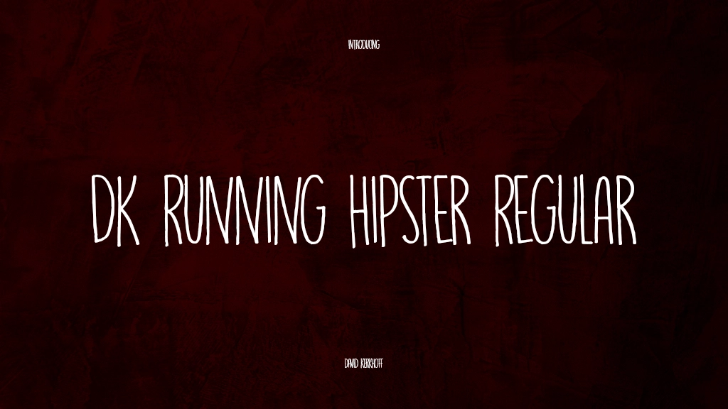 DK Running Hipster Regular Imagens de amostra de fonte  1