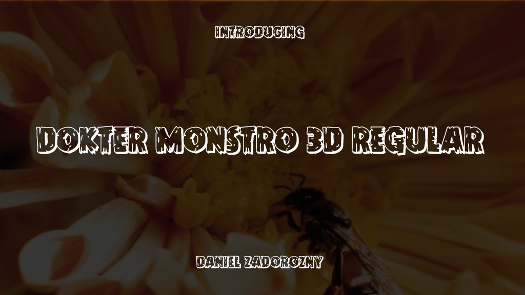 Dokter Monstro 3D Regular Font Sample Images  1