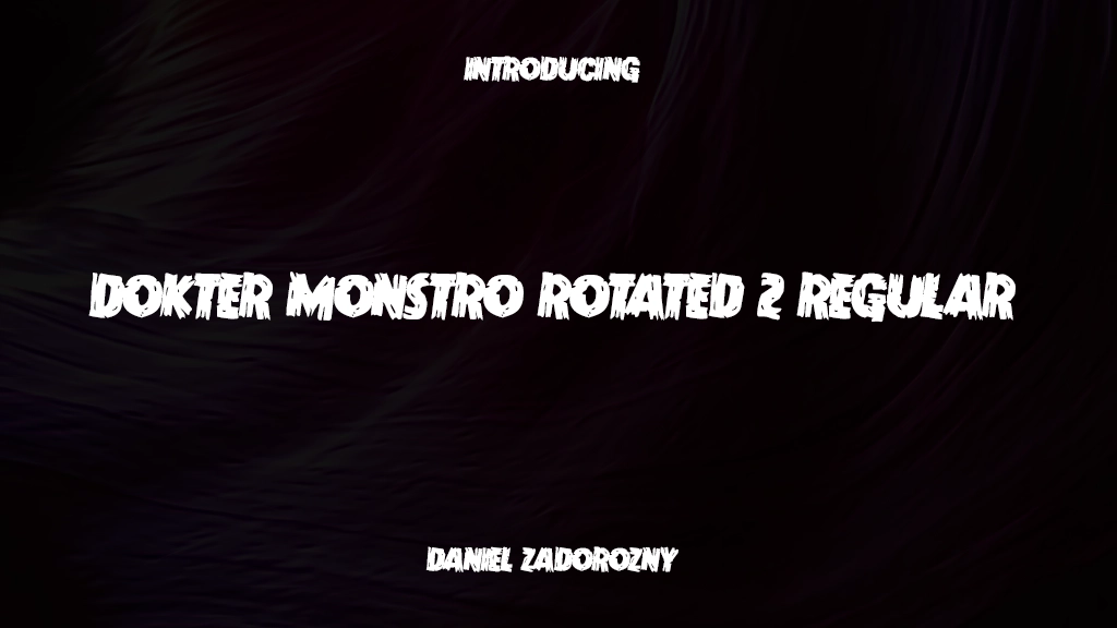 Dokter Monstro Rotated Font Sample Images  1