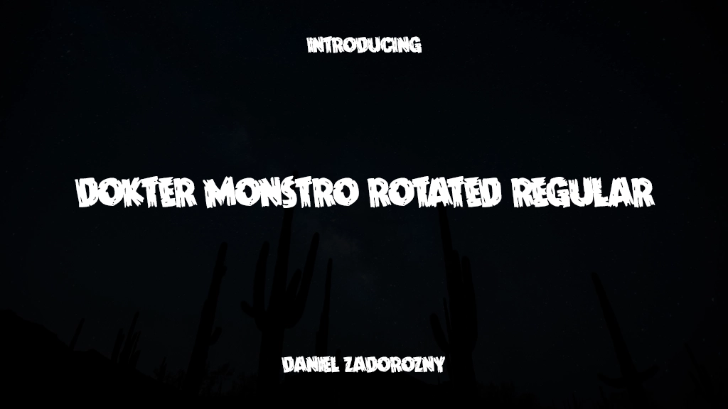 Dokter Monstro Rotated Font Sample Images  1