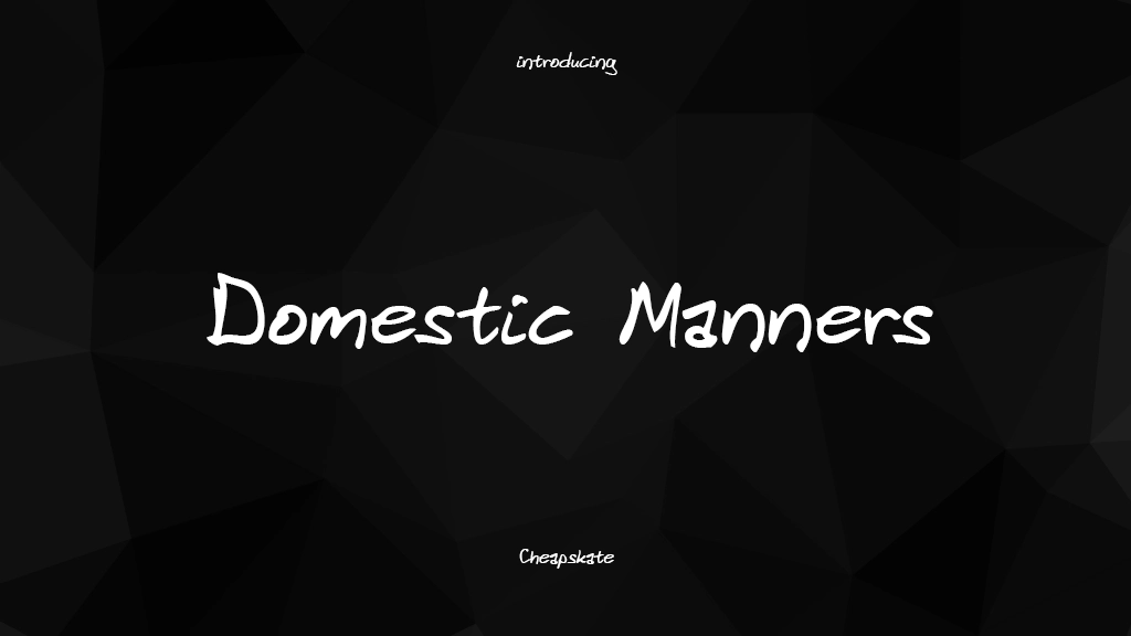 Domestic Manners Font Sample Images  1