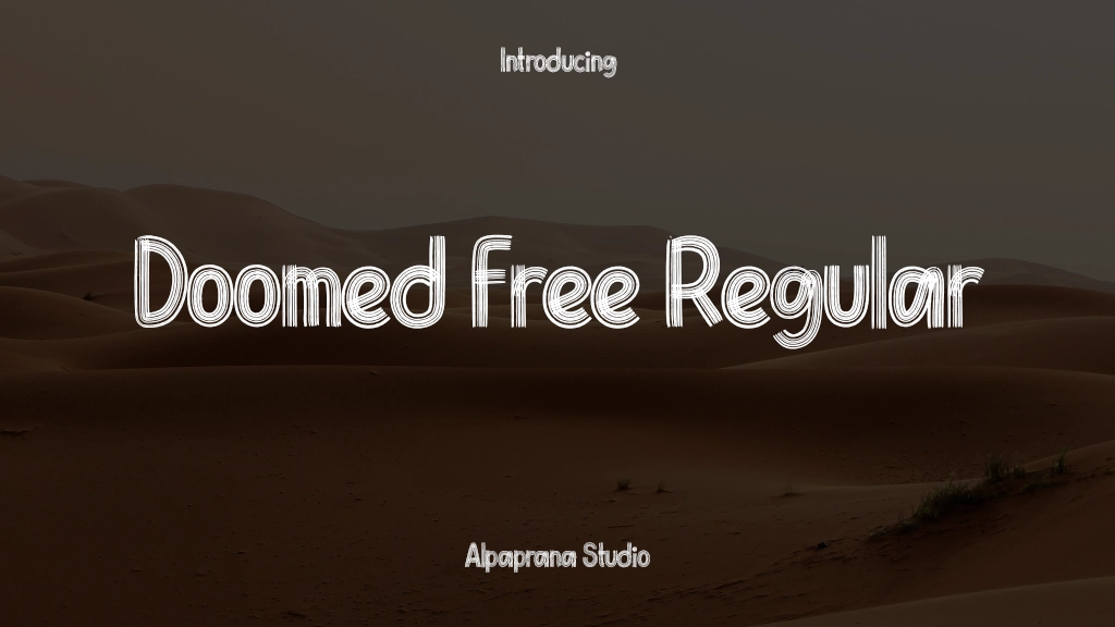 Doomed Free Regular Font Sample Images  1