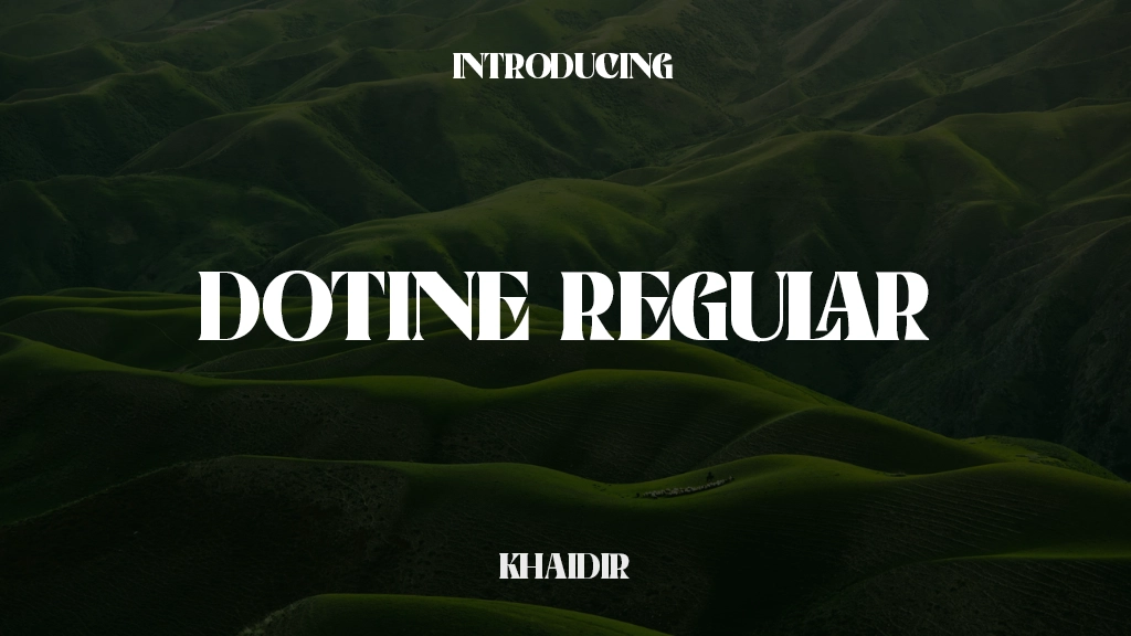 Dotine Regular 글꼴 샘플 이미지  1