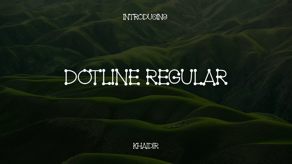 Dotline Regular フォントサンプル画像  1